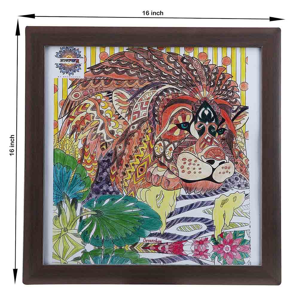 Lion Ruling Its Pride: A Symbol of Strength and Leadership – Framed Wall Art - Image 2