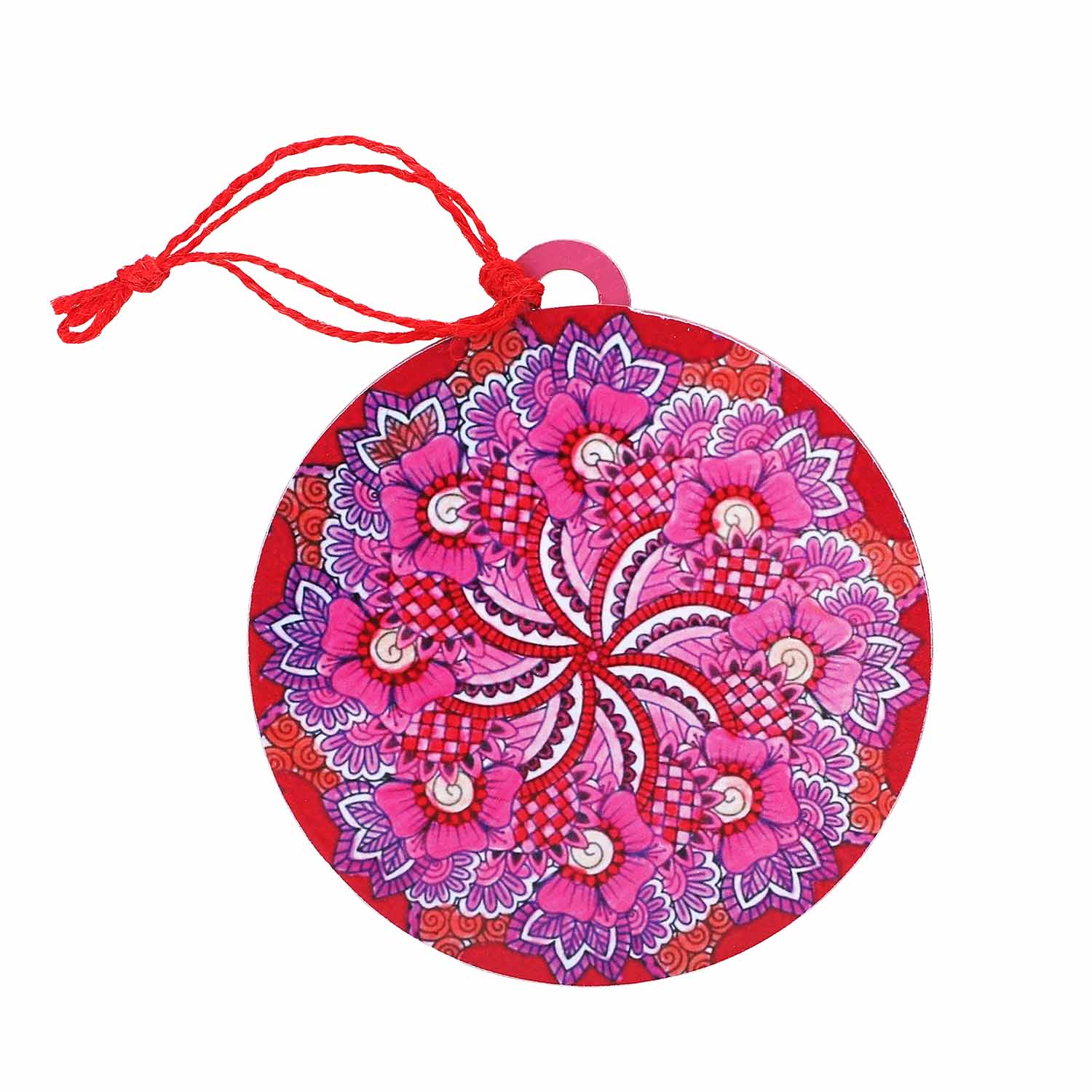 Pink Radiance: A Token of Love and Joy – Wooden Ornament - Image 2