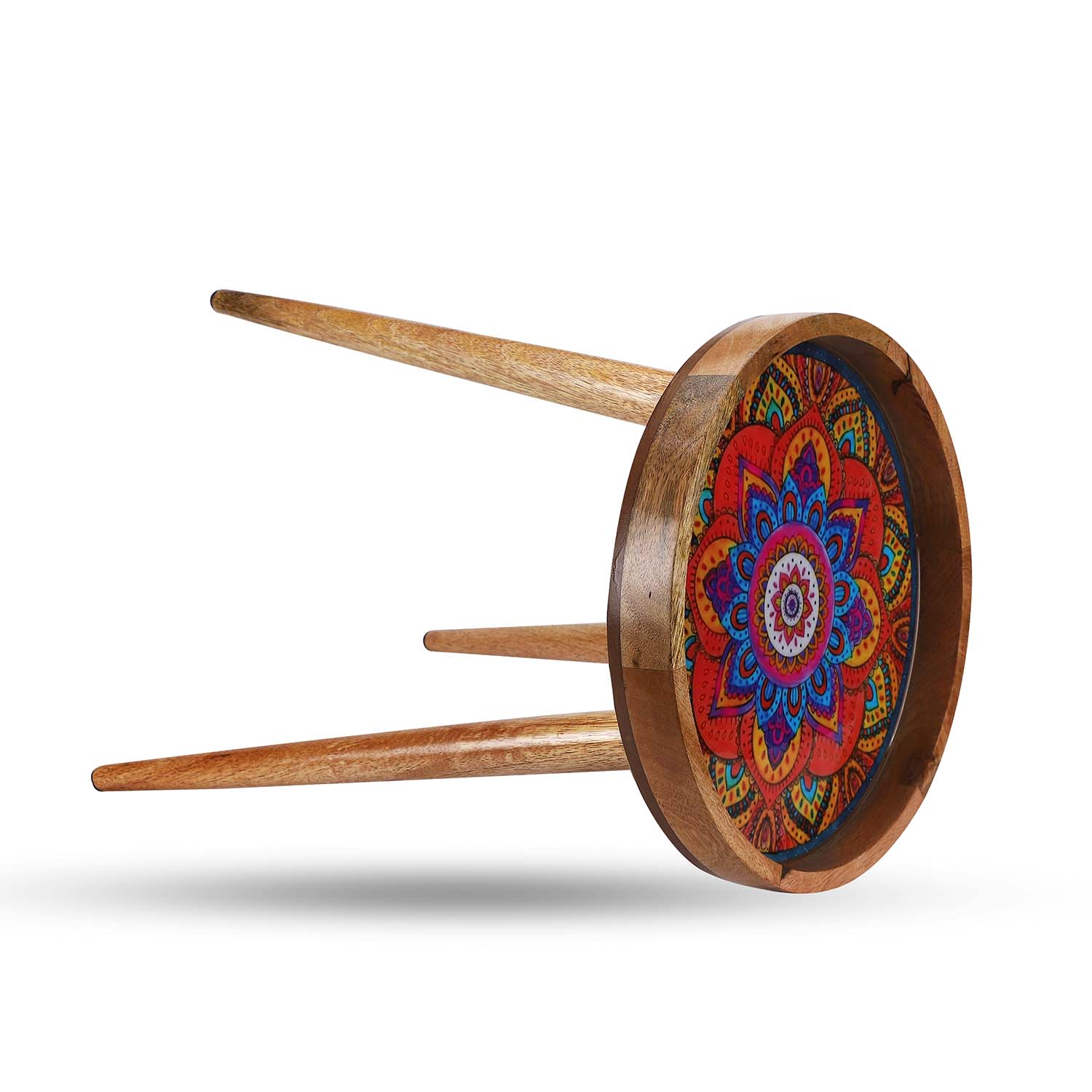 Divine Harmony: A Celebration of Balance and Serenity – Mango Wood Handcrafted Table - Image 3