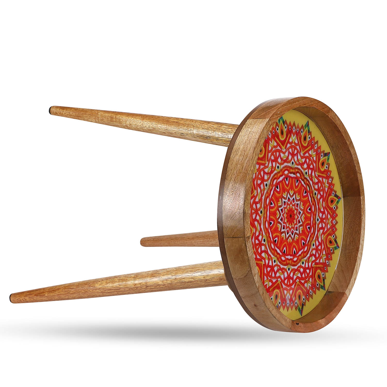 Sunshine: A Radiant Touch of Warmth – Mango Wood Handcrafted Table - Image 3