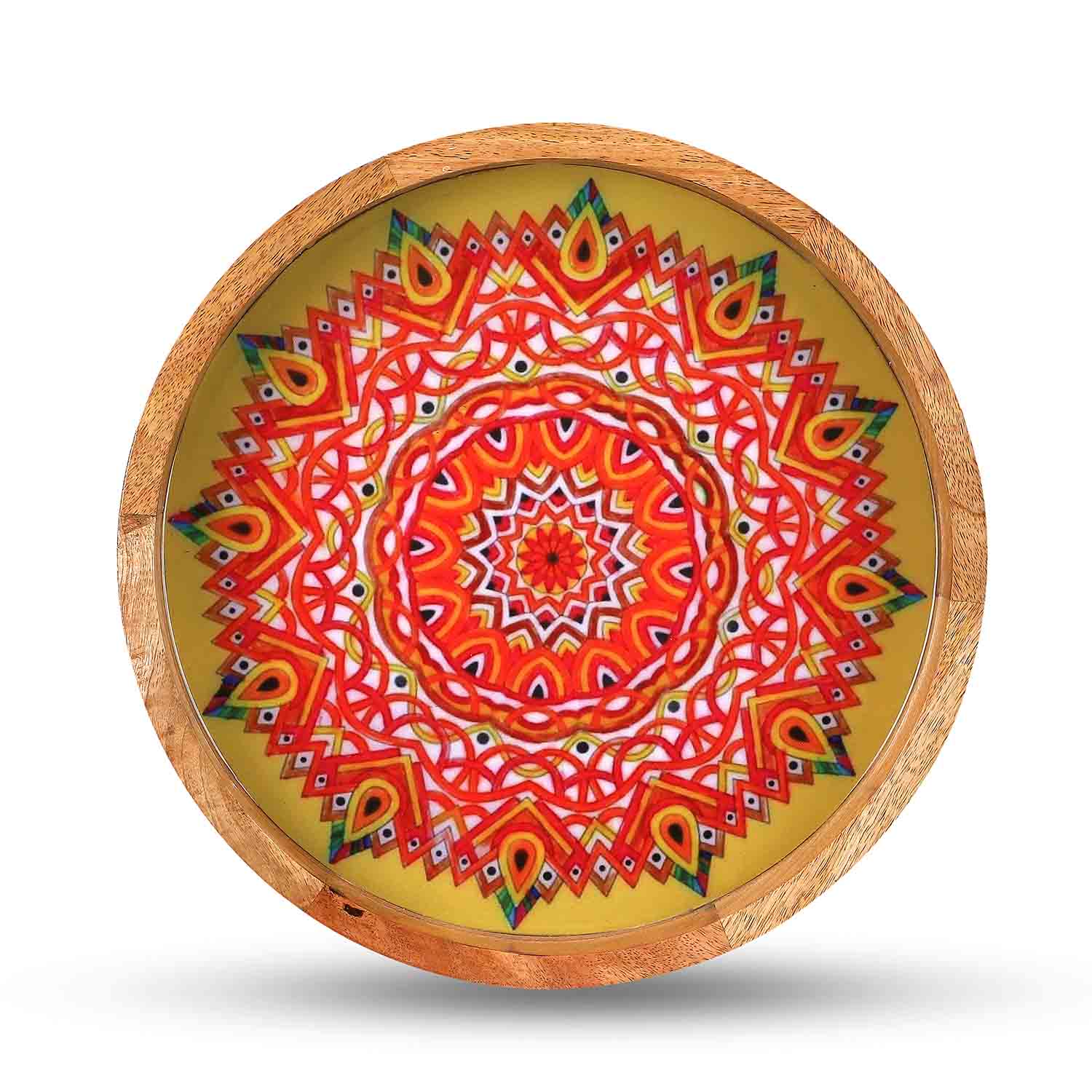 Sunshine: A Radiant Touch of Warmth – Mango Wood Handcrafted Table - Image 2