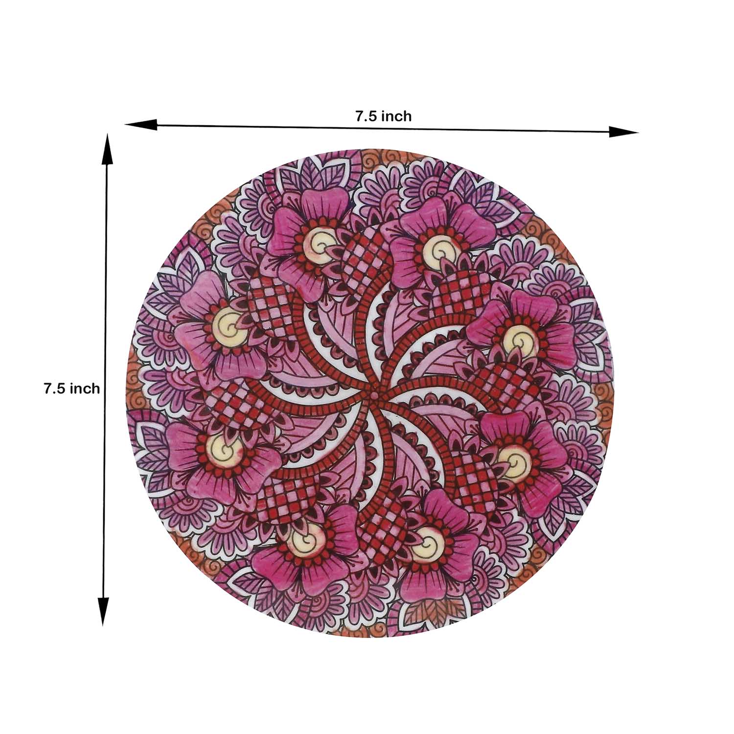 Pink Radiance: A Tribute to Love and Hope – Handcrafted Wooden Trivet - Image 3