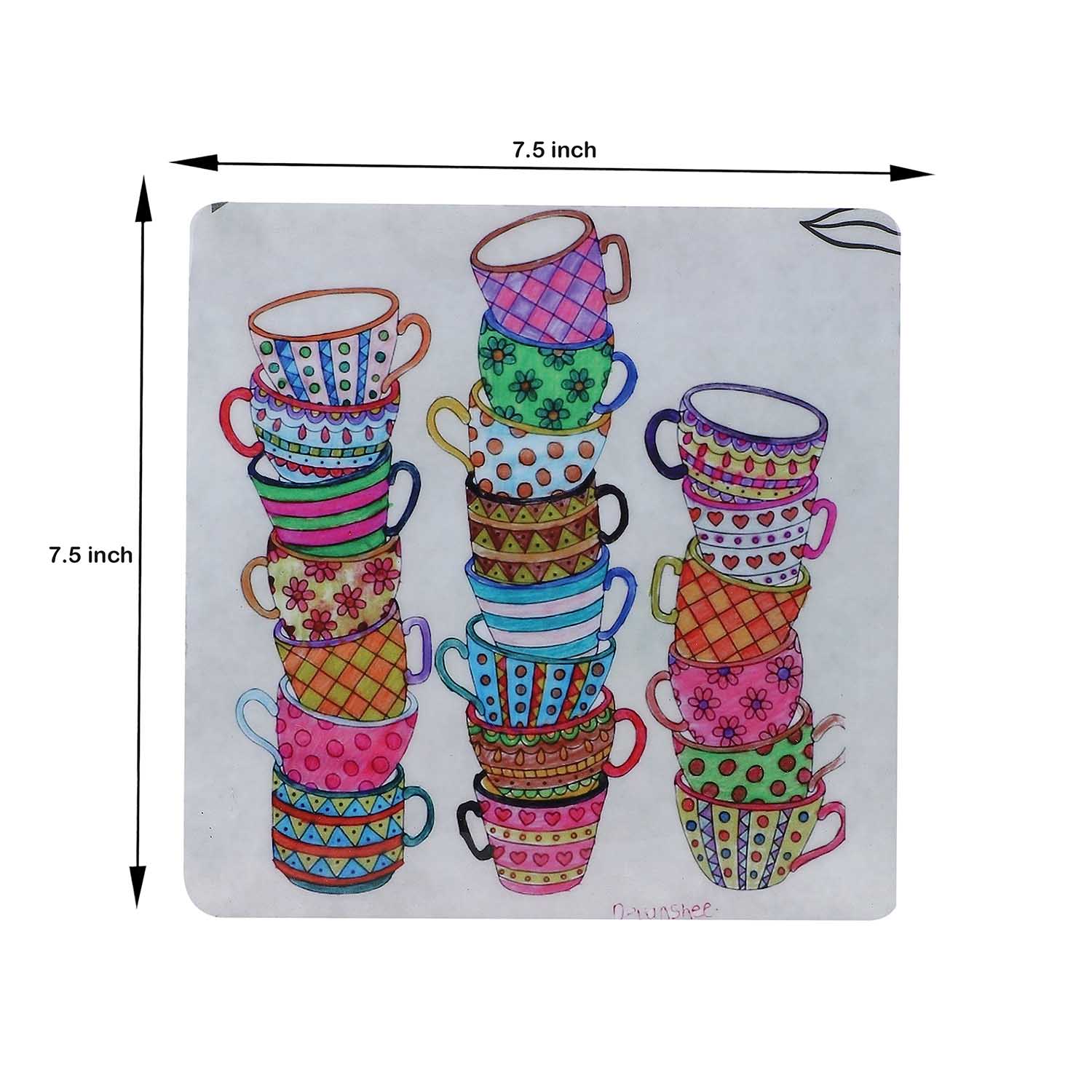 Cups-N-Cups: A Celebration of Everyday Joy – Handcrafted Wooden Trivet - Image 5