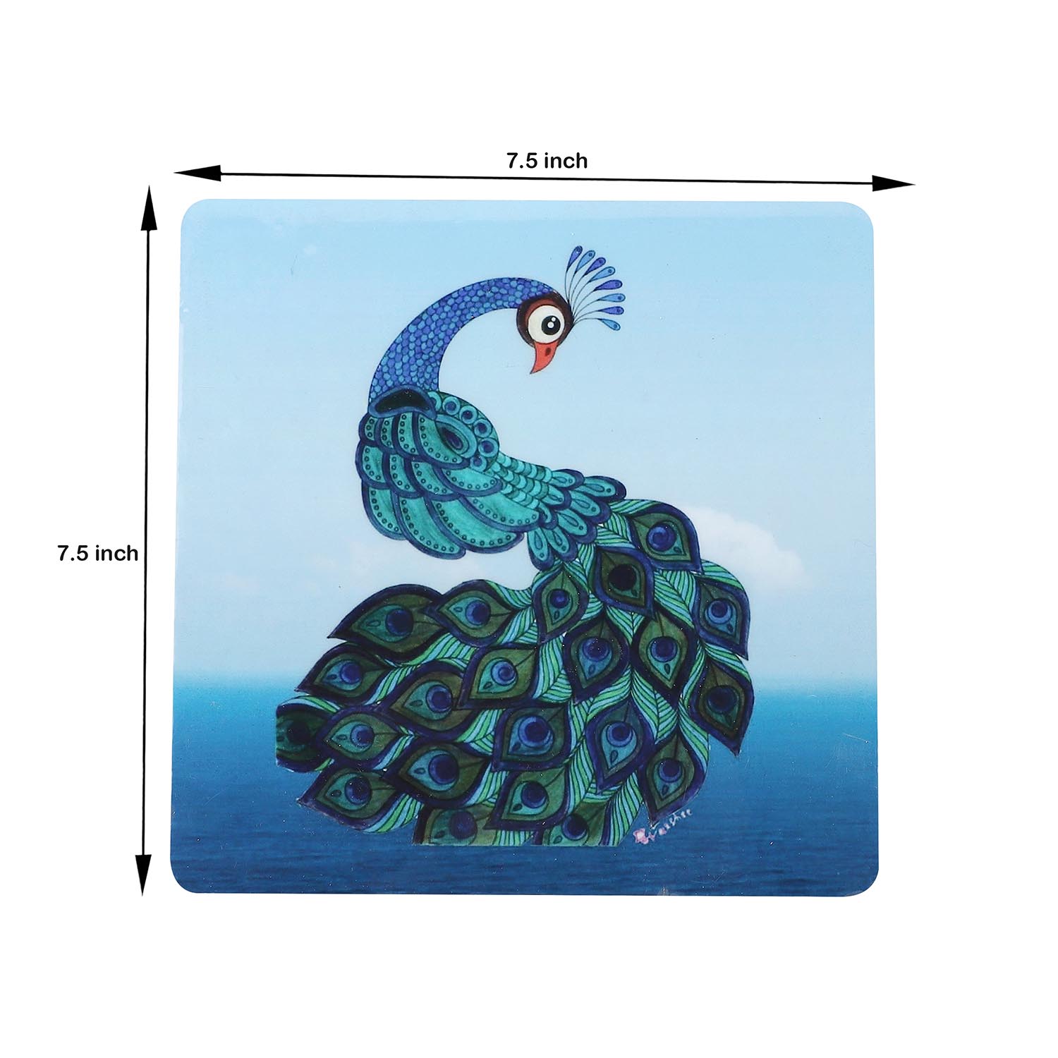 Mayura: A Tribute to Elegance and Beauty – Handcrafted Wooden Trivet - Image 4