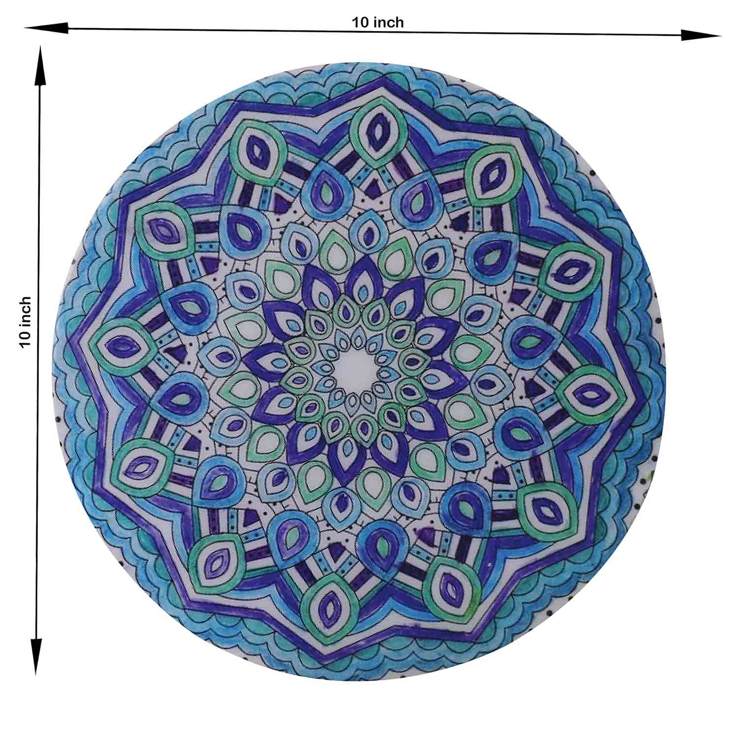 Blue Aura: A Calm Embrace of Serenity – Handcrafted Wooden Trivet - Image 2