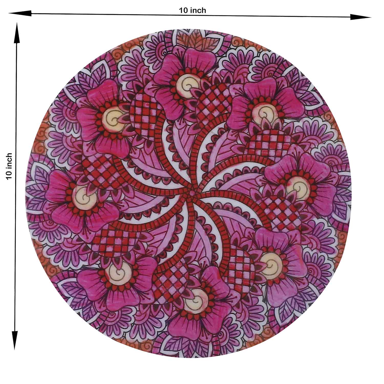 Pink Radiance: A Tribute to Love and Hope – Handcrafted Wooden Trivet - Image 2