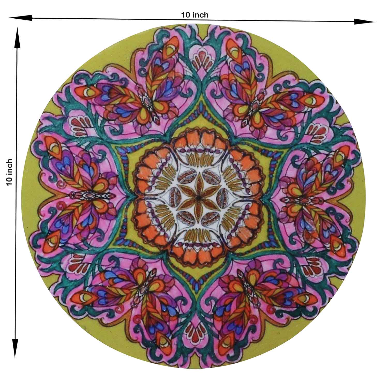 Colourful Butterflies: A Celebration of Transformation – Handcrafted Wooden Trivet - Image 2