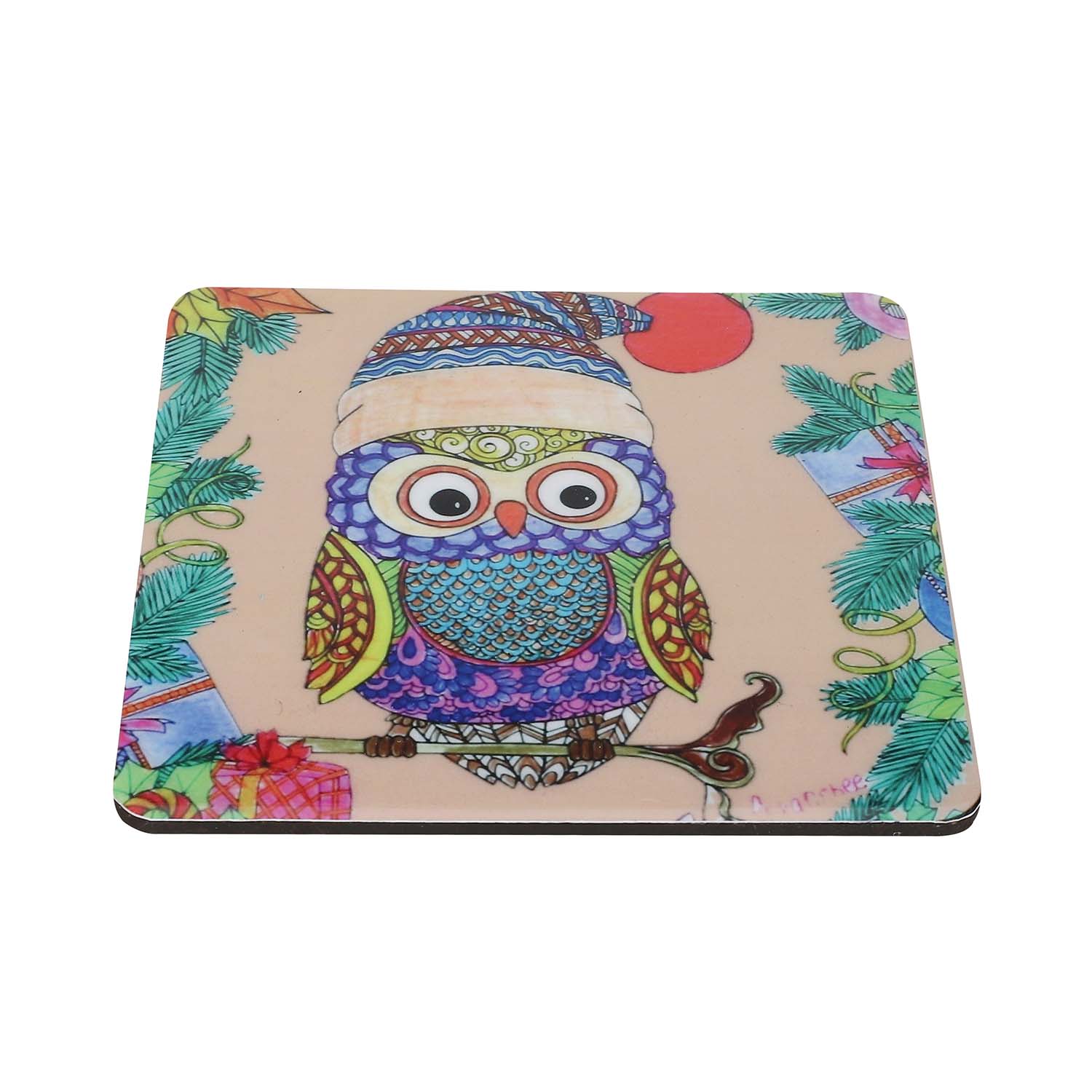 A Wise Owl: A Symbol of Knowledge and Insight – Handcrafted Wooden Trivet - Image 3