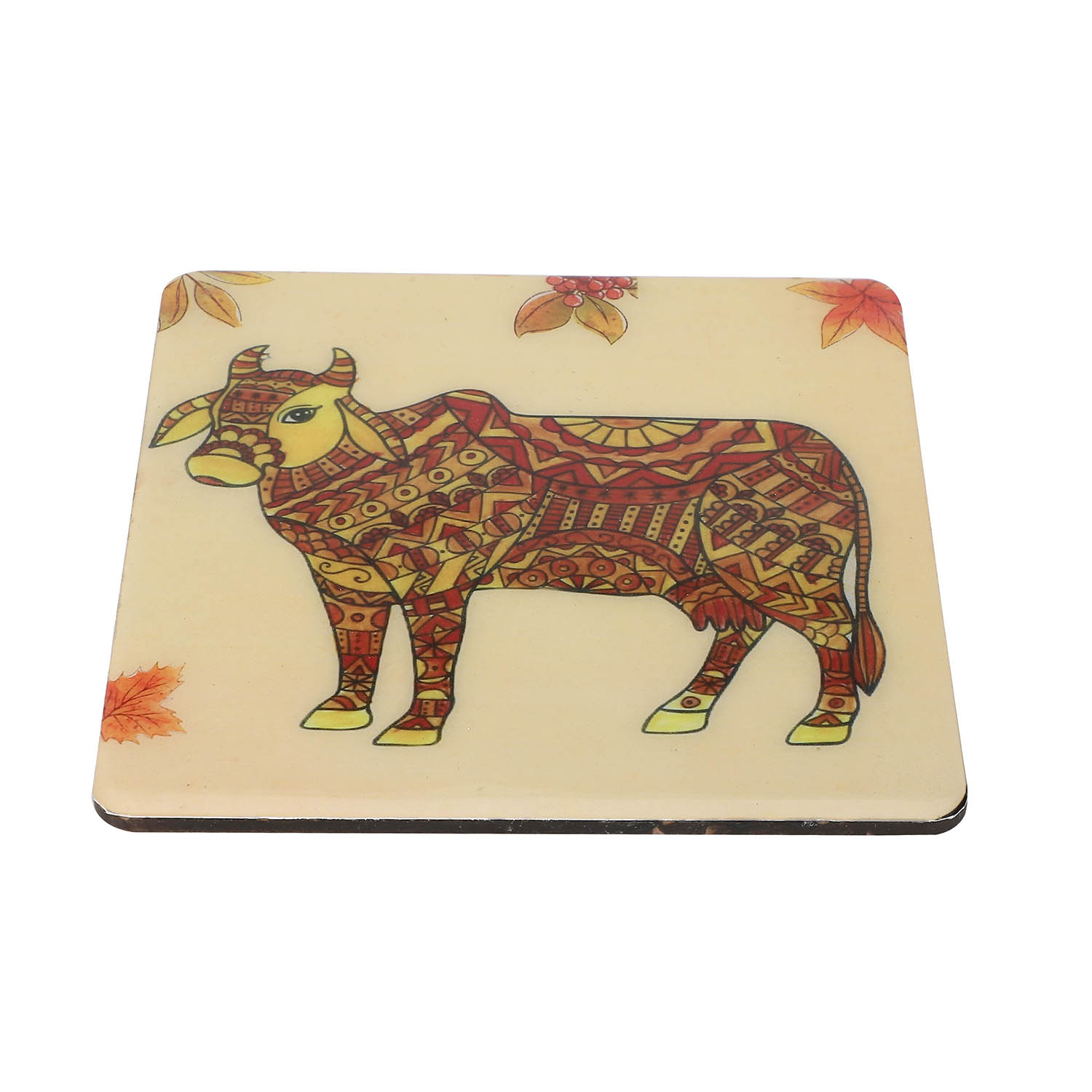 Holy Cow: A Symbol of Grace and Abundance – Handcrafted Wooden Trivet - Image 3