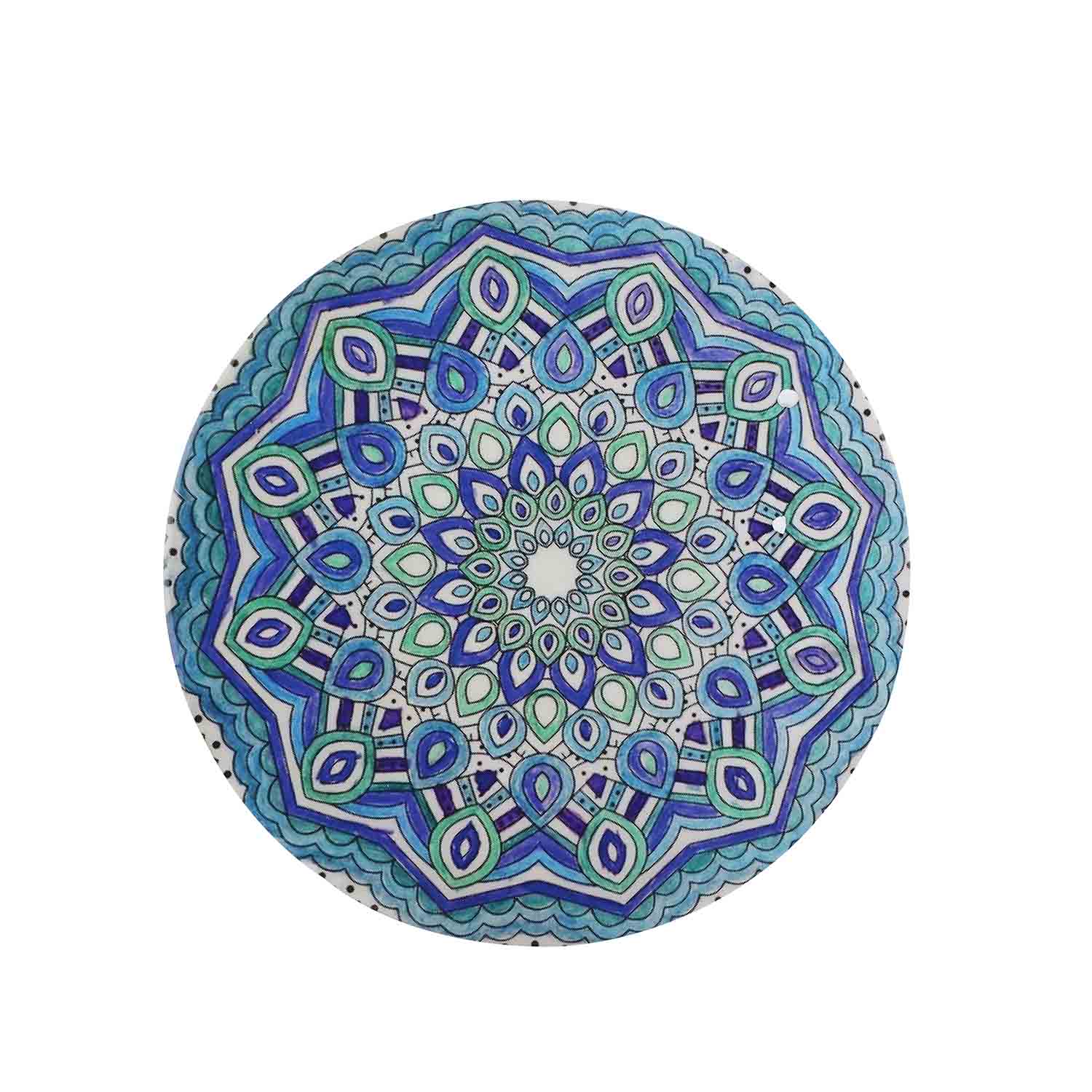 Blue Aura: A Calm Embrace of Serenity – Handcrafted Wooden Trivet - Image 3