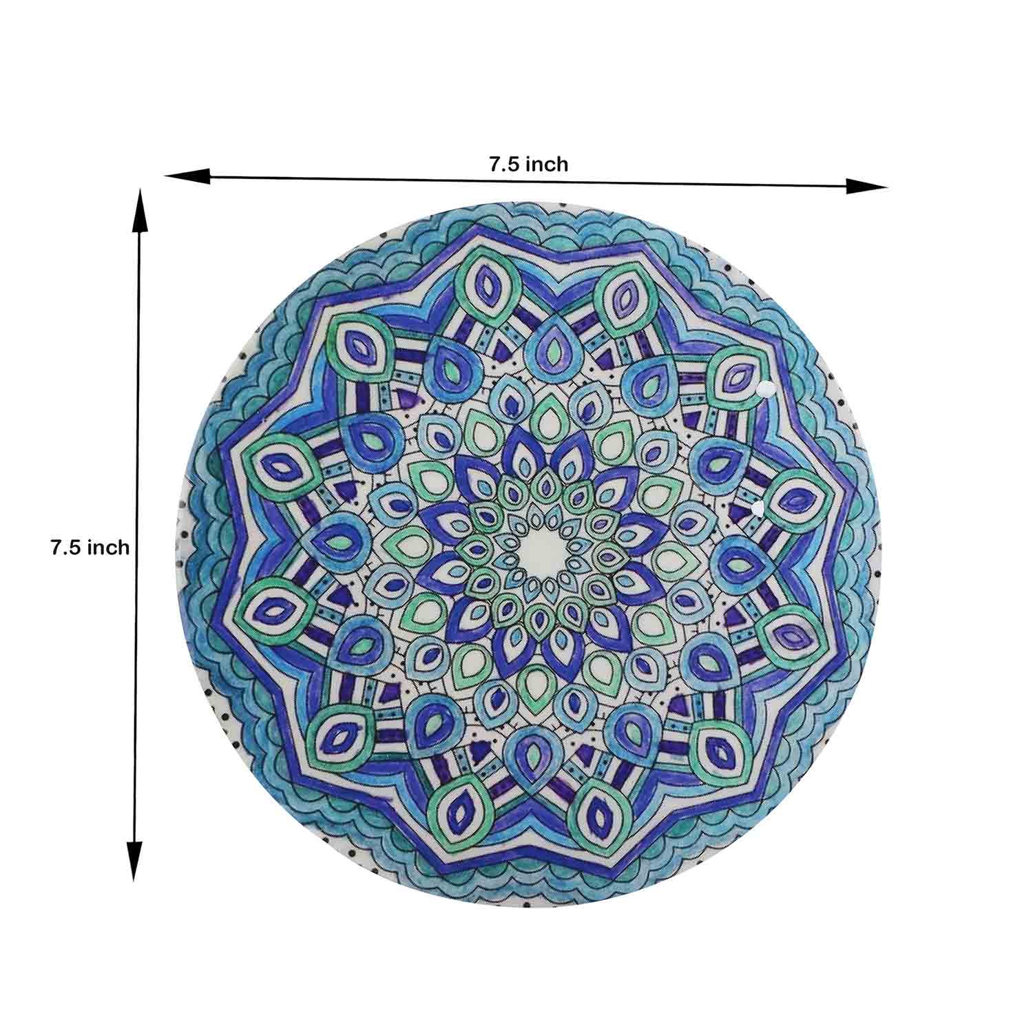 Blue Aura: A Calm Embrace of Serenity – Handcrafted Wooden Trivet - Image 4