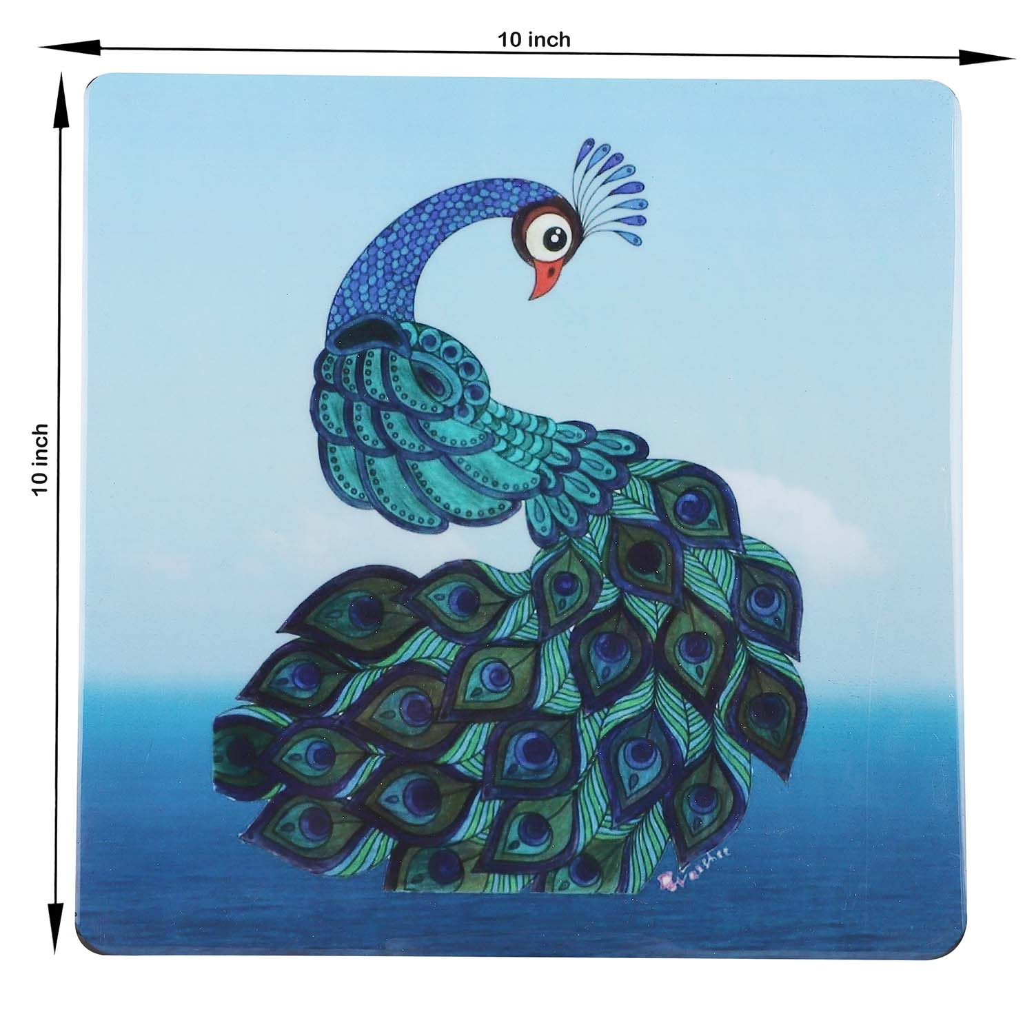 Mayura: A Tribute to Elegance and Beauty – Handcrafted Wooden Trivet - Image 2