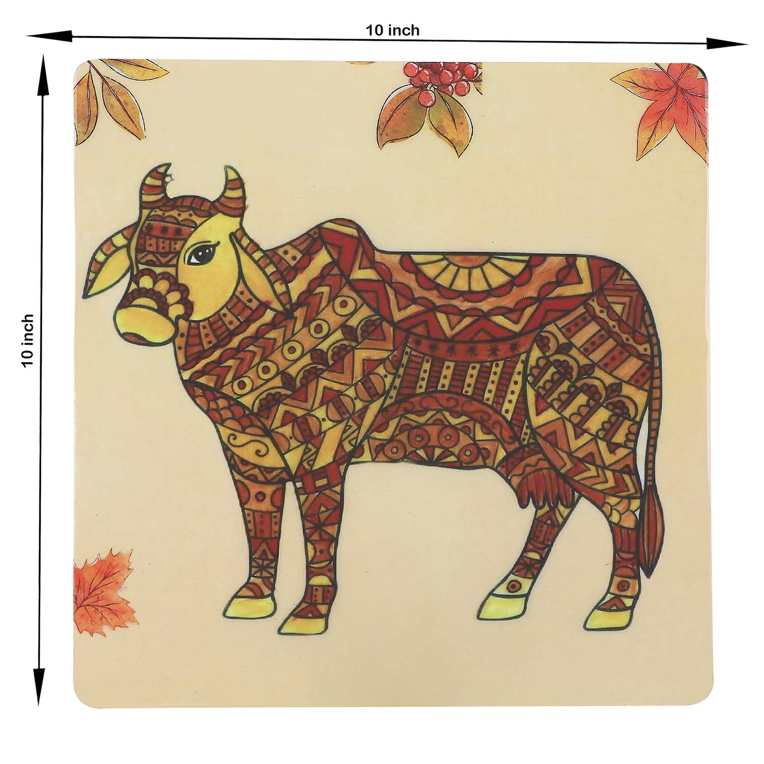 Holy Cow: A Symbol of Grace and Abundance – Handcrafted Wooden Trivet - Image 2